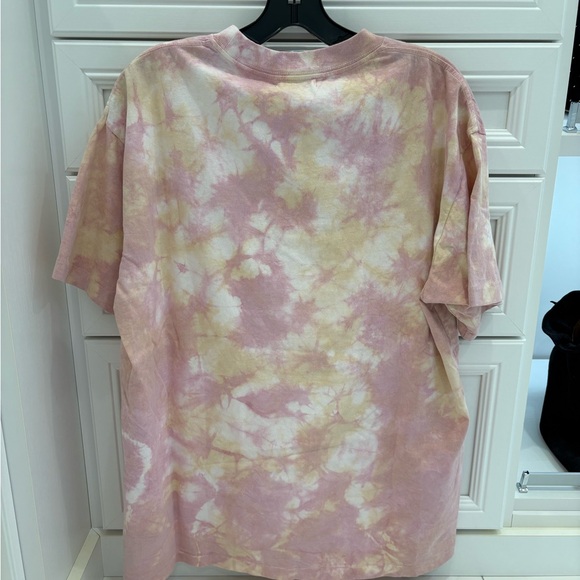 John Elliott Pink and Cream Tie-Dye Short Sleeve Tee - Picture 2 of 5